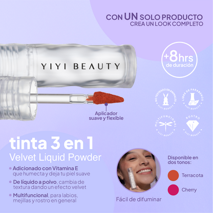 Tinta 3 en 1 / Blush | Velvet Liquid Powder