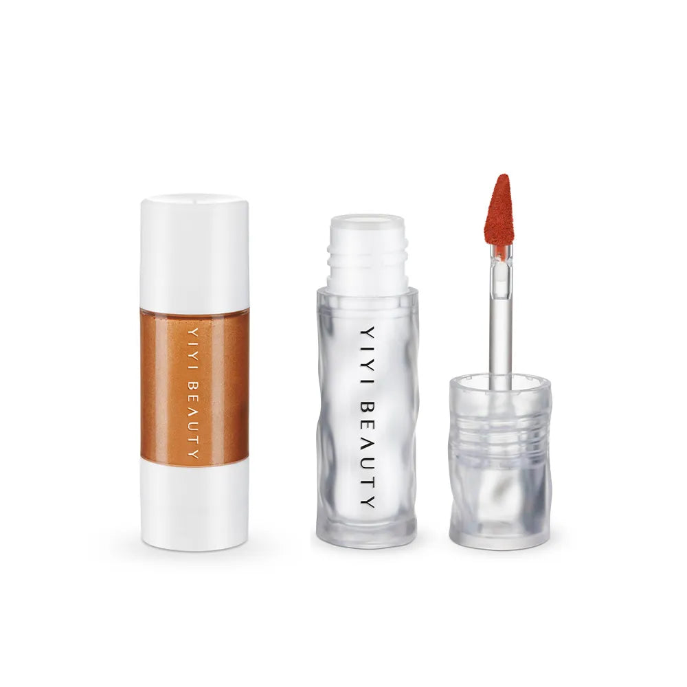 Combo Brilla Iluminador Sunshine + Blush Terracota